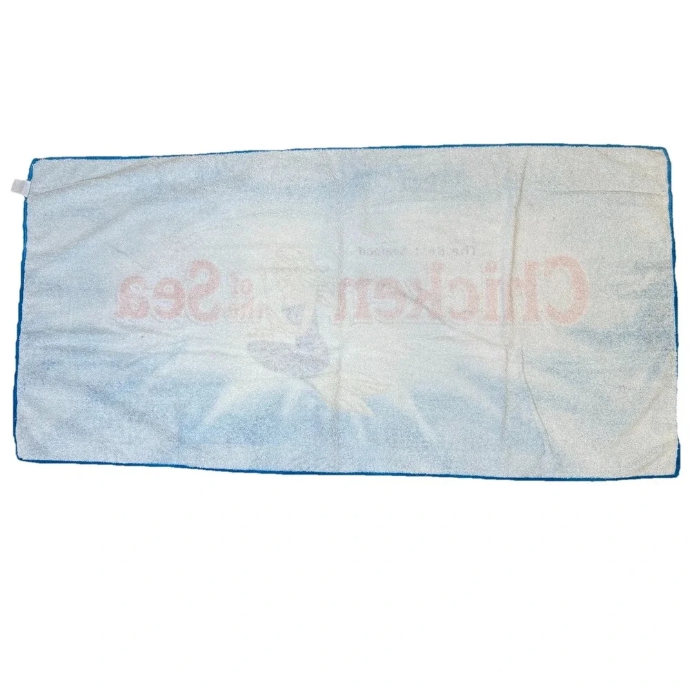 VTG Chicken of the Sea Towel 90s Y2K Scepter Van Camp‎ 56x28 RARE